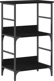 vidaXL Ράφι Βιβλίων Μαύρη Οξυά 50 x 33 x 82 εκ Επεξεργασμένο ξύλο