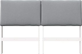 vidaXL Ταπετσαρισμένο κεφαλάρι Ανοιχτό γκρι 160 cm