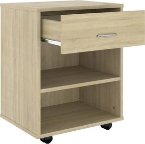 vidaXL Ντουλάπι Τροχήλατο Sonoma Δρυς 46 x 36 x 59 εκ. από Επεξ. Ξύλο