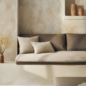 Θήκη Sofa Topper Everly 386 Greige Gofis Home Διθέσιο 80x200cm Βαμβάκι-Πολυέστερ