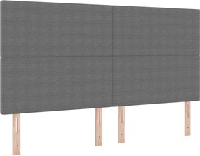 vidaXL Κεφαλάρι Ανοιχτό γκρι 180 cm Υφασμάτινο Κορντουρά