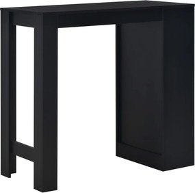 vidaXL Τραπέζι Μπαρ με Ράφια Μαύρο 110 x 50 x 103 εκ.