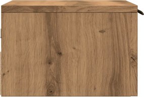 vidaXL Κομοδίνο Επιτοίχιο Αρτισιανή Δρυς 34x30x20 εκ