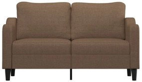 vidaXL Καναπές Διθέσιος Καφέ 140 εκ. Υφασμάτινος