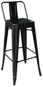 Σκαμπό Μπάρ Relix Black Ε5199,1 43X43Χ100 cm Metal