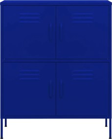 vidaXL Ντουλάπι Αποθήκευσης Ναυτικό Μπλε 80x35x101,5 εκ. από Ατσάλι