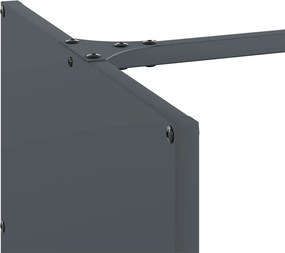 vidaXL Ράφι Καυσόξυλων Ανθρακί 40x40x40 εκ. Χάλυβας ψυχρής έλασης