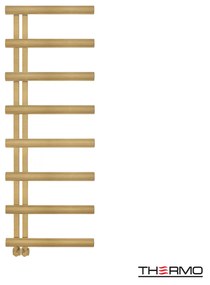 Θερμαινόμενη Πετσετοκρεμάστρα H138x50cm Brushed Brass (Gold) PVD Υδραυλική/Ηλεκτρική Λειτουργία AISI 304 Thermo Accent ACC13850-211