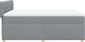 vidaXL Κρεβάτι Boxspring με Στρώμα Αν. Πράσινο 160x200εκ Υφασμάτινο