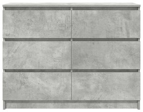 vidaXL Sideboard Μπετόν Γκρι 100x35x76 cm Κατασκευασμένο ξύλο