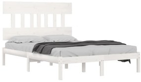 vidaXL Πλαίσιο Κρεβατιού Λευκό 120 x 200 εκ. από Μασίφ Ξύλο