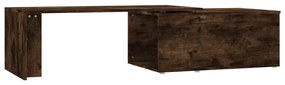 vidaXL Τραπεζάκι Σαλονιού Καπνιστή Δρυς 150x50x35 εκ. Επεξεργ. Ξύλο