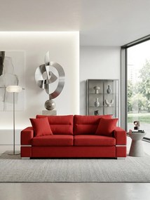 Καναπές Φένια Τριθέσιος-230φ 90β εκ.-Κόκκινο