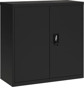 vidaXL Αρχειοθήκη Μαύρη 90 x 40 x 90 εκ. από Ατσάλι