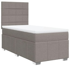 ΚΡΕΒΑΤΙ BOXSPRING ΜΕ ΣΤΡΩΜΑ TAUPE 90X190 ΕΚ.ΥΦΑΣΜΑΤΙΝΟ 3291527