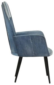 Πολυθρόνα με Denim Patchwork από Καραβόπανο - Μπλε