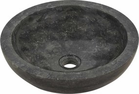 vidaXL Νιπτήρας Μαύρος 40 x 12 εκ. Μαρμάρινος