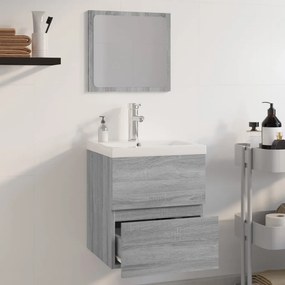 vidaXL Σετ Επίπλων Μπάνιου Γκρι Sonoma Επεξεργασμένο Ξύλο