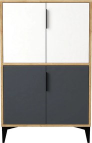 Ντουλάπι Sapphire Δρυς / Λευκό / Ανθρακί AFOS 72x36.5x12