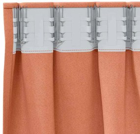 vidaXL Κουρτίνες με κουρτίνες 2 pcs Τερακότα 140x140cm Πολυεστέρας