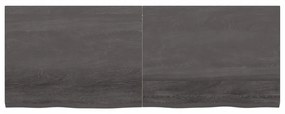 vidaXL Ράφι Τοίχου Σκούρο Καφέ 160x60x(2-4) εκ. Επεξ. Μασίφ Ξύλο Δρυός