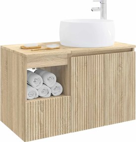 vidaXL Σετ Επίπλων Μπάνιου 2 τμχ. Sonoma Δρυς Επεξεργασμένο Ξύλο