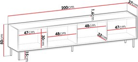 Έπιπλο τηλεόρασης Tewos 4D
