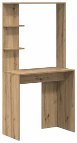vidaXL Γραφείο με αποθηκευτικό χώρο με ράφι 2 pcs artisan δρυς