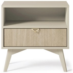 Lh-homefurniture Κομοδίνο Forest μπεζ 54x54x38cm P_FRST_11
