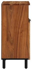 vidaXL Πλαϊνό γραφείο με ράφι Καφέ 60 x 33 x 75 cm Μασίφ ξύλο ακακίας
