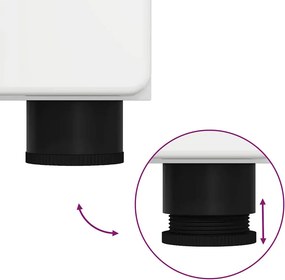 vidaXL Σετ Επίπλων Μπάνιου TULUM 3 pcs Υψηλής γυαλάδας λευκό