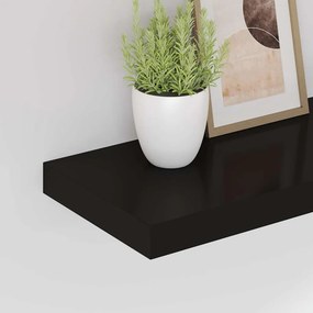 vidaXL Ράφια Τοίχου 2 τεμ. Μαύρα 50x23,5x3,8 εκ. MDF