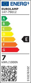 Λάμπα LED Eurolamp E27/7W/2700K/806Lm 147-79012