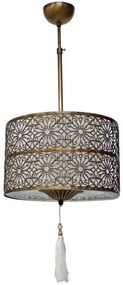 Κρεμαστό Φωτιστικό Οροφής 1xE27 Οργάντζα Damascus Heronia Lighting-14-0286-Μπρονζέ 14-0286