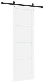 vidaXL Συρόμενη Πόρτα ORKDAL Λευκό 78 x 232 cm Μασίφ ξύλο πεύκου