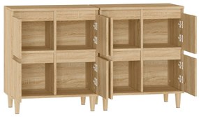 vidaXL Ντουλάπια 2 τεμ. Sonoma Δρυς 60x35x70 εκ. Επεξεργασμένο Ξύλο