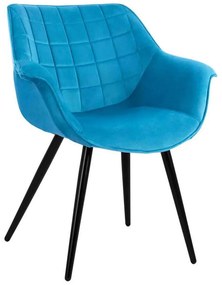 Πολυθρόνα Benjamin HM8682.09 69x68x78cm Turquoise Σετ 2τμχ Velvet, Metal