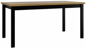 Τραπέζι Victorville 177, Grandson δρυς, Μαύρο, 78x90x160cm, 41 kg, Επιμήκυνση, Πλαστικοποιημένη μοριοσανίδα, Ξύλο, Μερικώς συναρμολογημένο