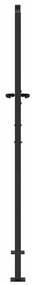 vidaXL Πύλη Κήπου Μαύρο 105 x 175 cm Ατσάλι με Επικάλυψη Πούδρας