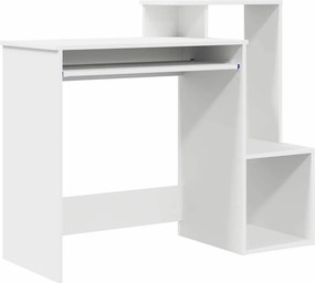 vidaXL Γραφείο με συρτάρι Λευκό 106 x 41 x 88.5 εκ. Επεξεργασμένο ξύλο