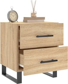 vidaXL Κομοδίνα 2 τεμ. Sonoma Δρυς 40 x 35 x 47,5 εκ. Επεξεργ. Ξύλο