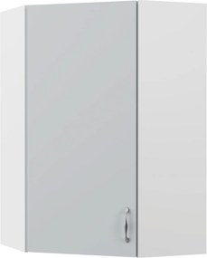 Modest Πάνω Ντουλάπι Γωνιακό Γκρι 60/60x30x92cm