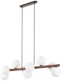 Φωτιστικό Οροφής - Ράγα Estera 10273 117x28x125cm 9xG9 8W Walnut-White TK Lighting