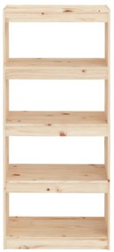 vidaXL Βιβλιοθήκη/Διαχωριστικό Χώρου 60x30x135,5 εκ. Μασίφ Ξύλο Πεύκου