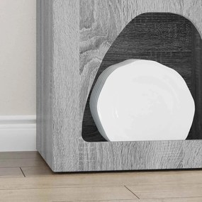 VidaXL Πλαϊνό γραφείο ELST Γκρίζο Σονομα 40 x 35 x 100.5 εκ