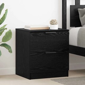 vidaXL Κομοδίνο 2 pcs Μαύρη δρυς 45 x 39 x 50 εκ. Επεξεργασμένο ξύλο