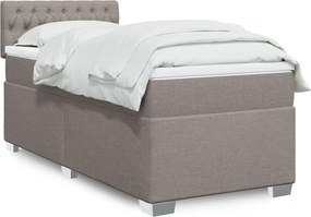 vidaXL Κρεβάτι Boxspring με Στρώμα Taupe 80x200 εκ. Υφασμάτινο