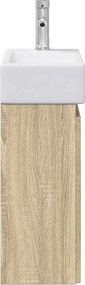 vidaXL Μονάδα μπάνιου με βρύση Sonoma Δρυς 45,5 x 25,5 x 84 εκ