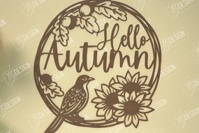 Σετ των 2 Intra απο ξύλο plywood 3mm-4mm πάχος Φθινοπωρινή Τέχνη τοίχου | Φθινοπωρινό σημάδι | Φθινοπωρινή ατμόσφαιρα Δίασταση 40x40 cm INTRAFABR-103521925