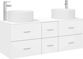 vidaXL Σετ Επίπλων Μπάνιου 3 τμχ. Λευκό 49,5 x 44,5 x 65,5 εκ